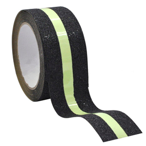 PVC Outdoor Stair Waterproof Safety Walk Anti Slip Glow In Dark Tape With Middle Luminous Strip