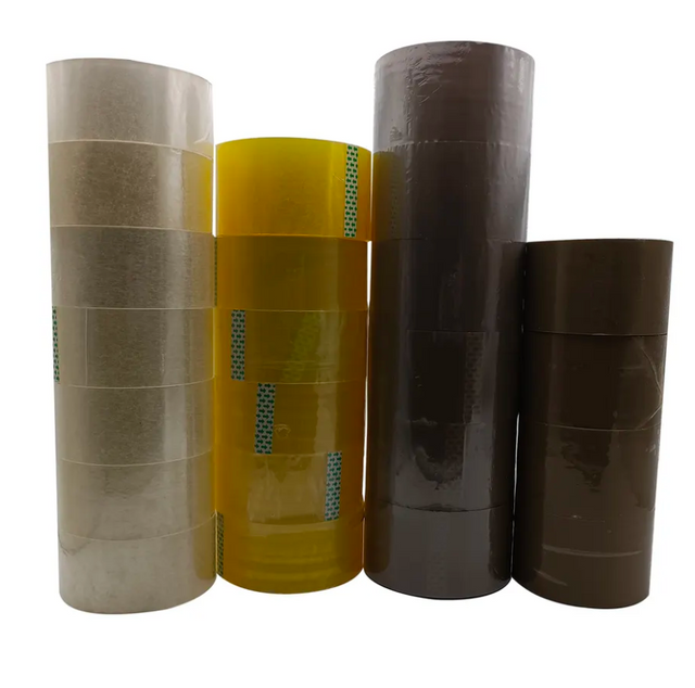 No Noise Rubber Base Adhesive Carton Joining Color Custom Private Logo Printed Clear Opp Bopp Packing Tape