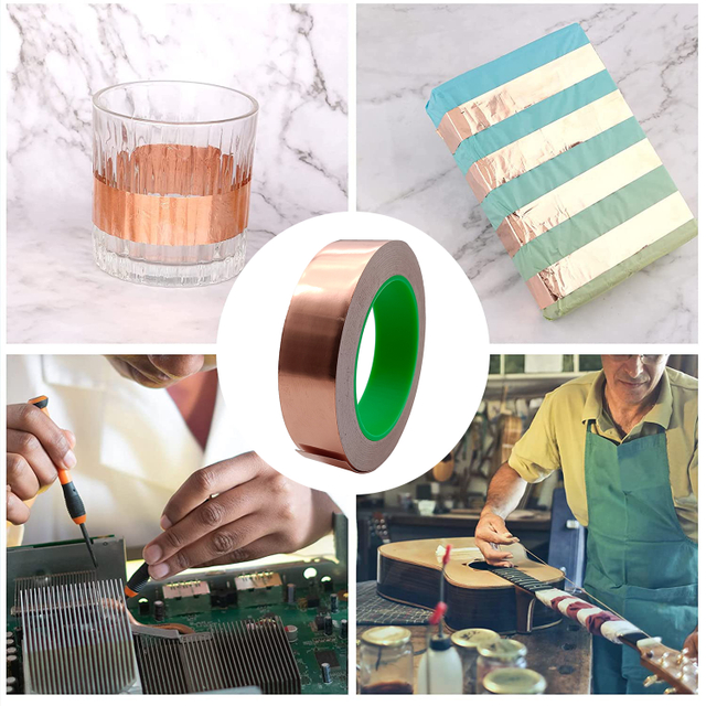 Garden Repellent Pest Control Snail Slug Deterrent copper tape, 25mm copper foil tape for soldering