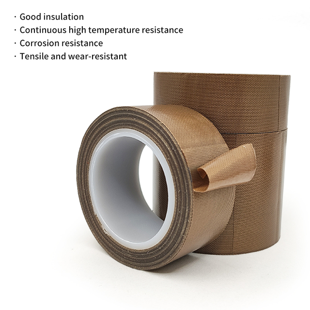 Heat Resistance Self Adhesive Insulation Zone Film Coated Fiberglass Fabric Cloth PTFE teflons Tape For Bonding