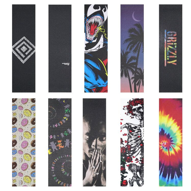 Amazon Custom Size Longboard Grip Tape Waterproof Sanpaper Skateboard Grip Tape