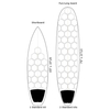 Hexagonal Clear Surf Traction Pad Semi Clear Deck Pad for Surfboard Grip Tape