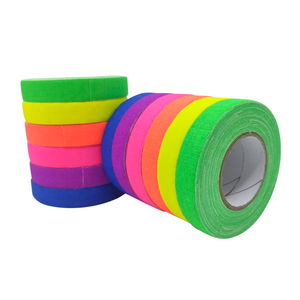 Hot sale visible glowing blacklight reactive fluorescent colored adhesive neon cotton cloth tape