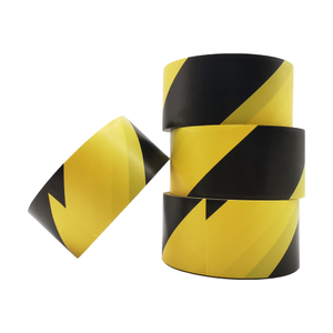 High quality customized yellow and black emergency waterproof warning tape for cable floor