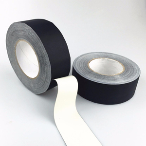 Black no residue high adhesive heavy duty matte cloth book binding black gaffer tape