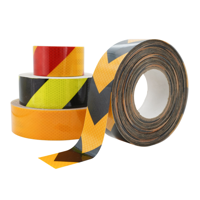 Waterproof Reflective Tape Conspicuity Caution Tape Feet for Car, Truck, Tailer, Black And Yellow
