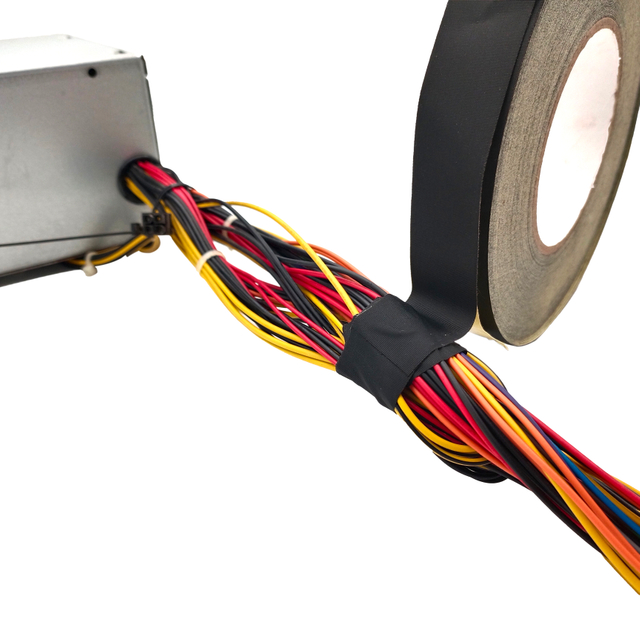 Tearable Black Insulating Transformer Electronics Cloth Acetate Tape