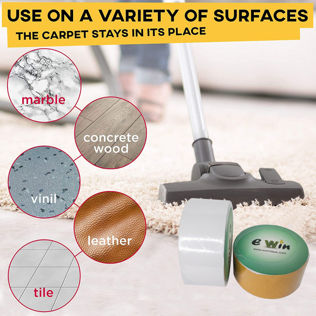 Custom OEM No Sesidue Seam Heavy Duty Hot Melt Strong Double Sided Cloth Carpet Tape
