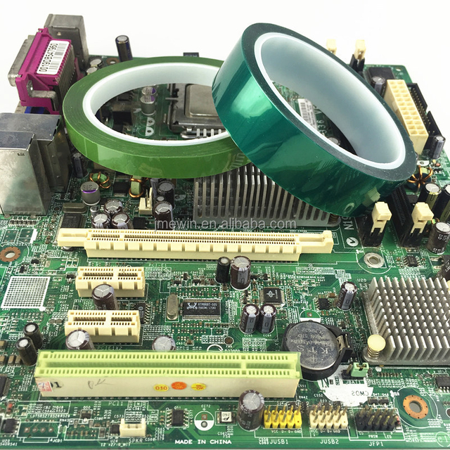 Hot Sale Silicone Pressure Sensitive Masking Industrial Adhesive Film Green Pet Polyester Tape