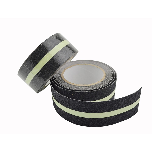 Adhesive Anti-skid Anti Slip Glow in The Dark Tape Roll, Safety Warning Tape Underground, Transparent Anti Skid Tape for Stairs
