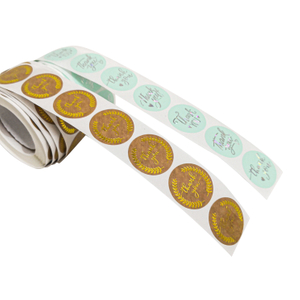 Custom High Quality Luxury Printed Plastic Round Waterproof Sticker Labels For Supermarket