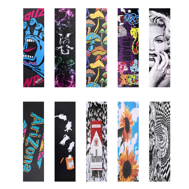 PVC Bubble Free Customized Skateboard Grip tape Waterproof 9*33" Longboard Anti Tape 