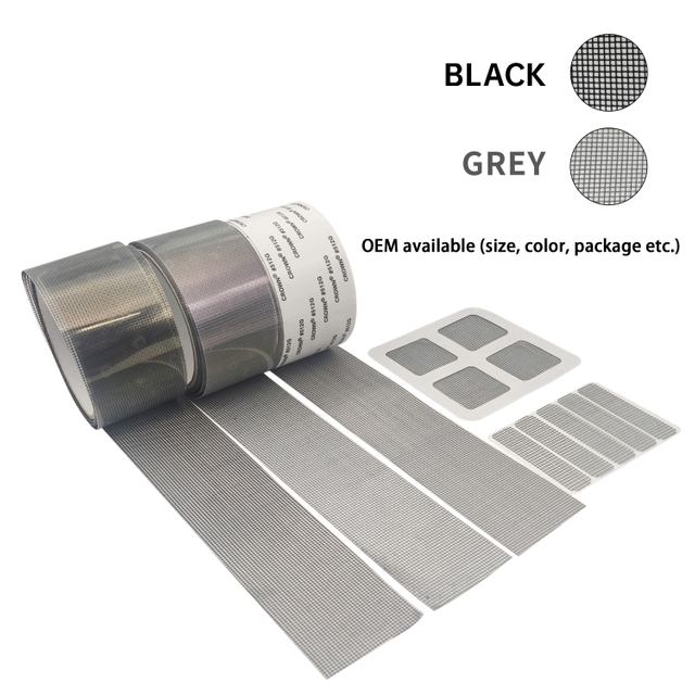 Strong Self Adhesive Window Door Anti Mosquito Netting Patch Repair Broken Hole Fiberglass Mesh Screen Repair Tape