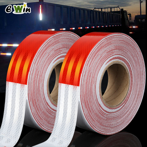 Caution Road Tape, Car Door Vehicle Traffic Warning White Yellow Reflective Tape, Stair Flagging Dot C2 Reflective Safety Tape