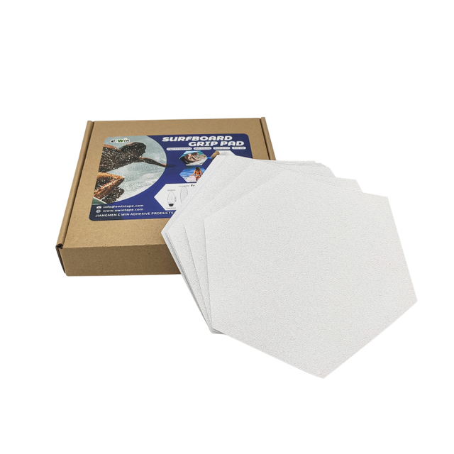 Factory Wholesale PVEA Surfboard Grip Tape Traction Pads Transparent Hexagonal Anti-slip Stickers