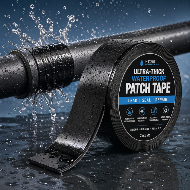 Ultra-Thick Waterproof Rubberized Leak Sealing & Repair Patch Tape