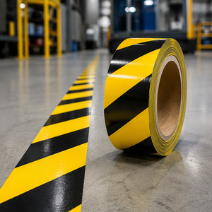 Heavy-Duty PVC Hazard Warning & Industrial Floor Lane Marking Tape